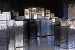 Kader Attia Untitled skyline 2007-2012. Refrigerateurs peinture noire tesselles de miroirs dimensions variables. Collection MAC VAL