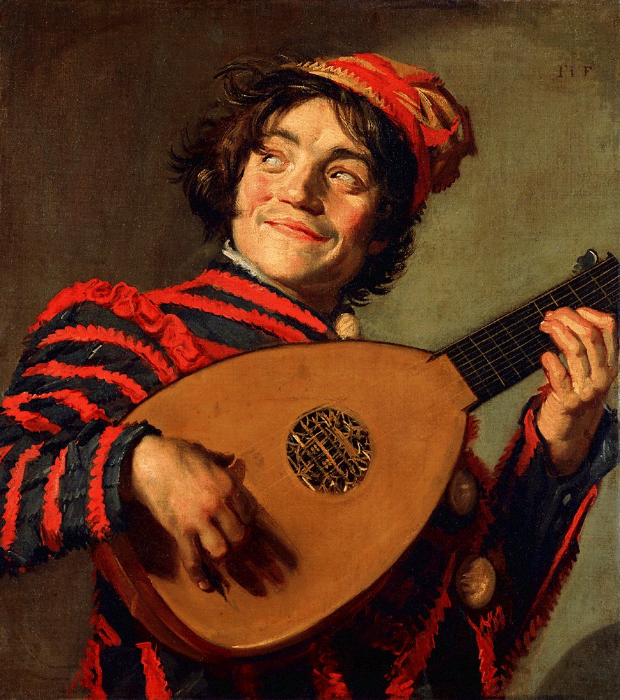 Bouffon au luth 1623-24. Huile sur toile 70 x 62 cm Musee du Louvre Paris