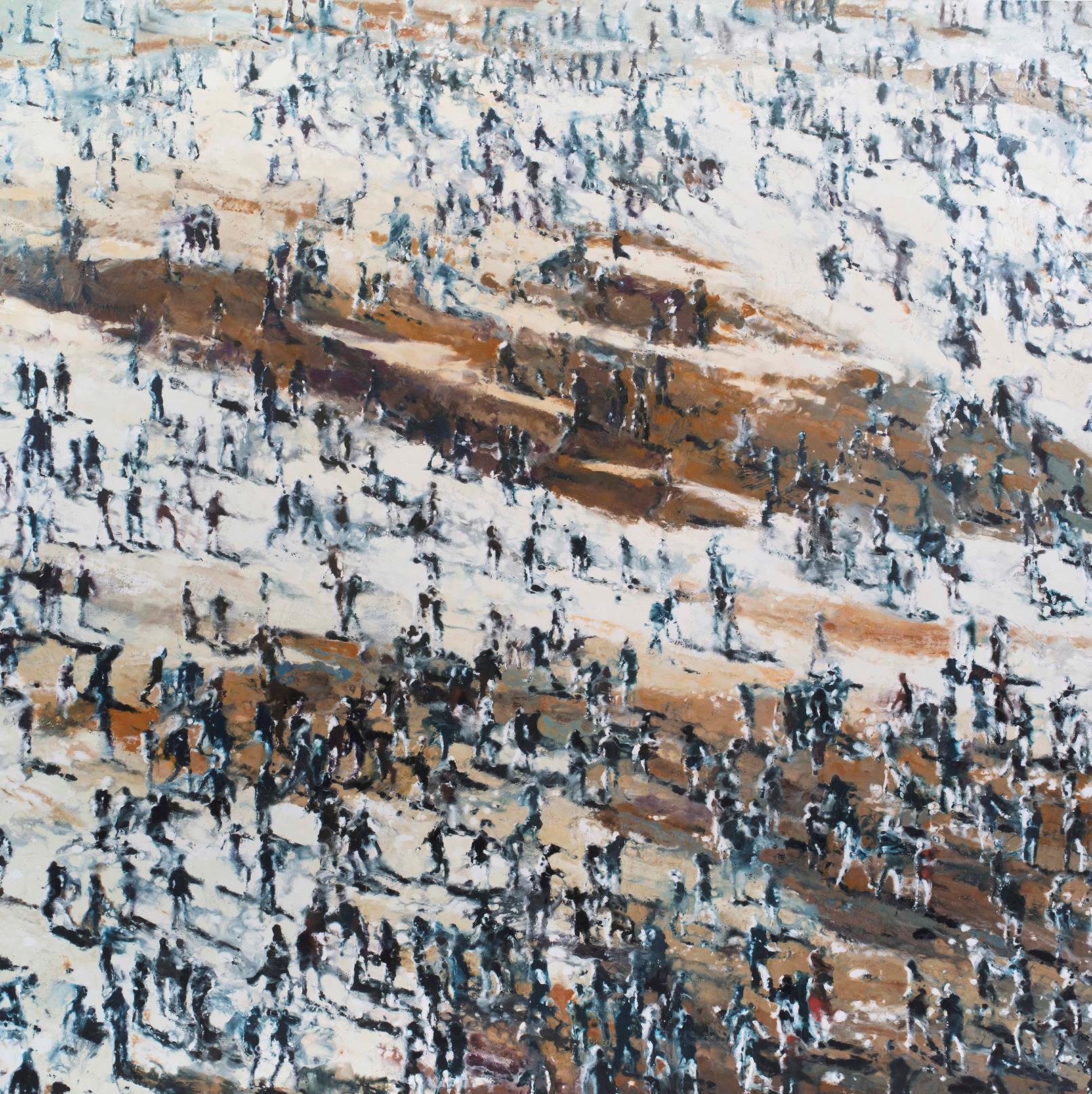 Philippe Cognée, Crowd under the Sun