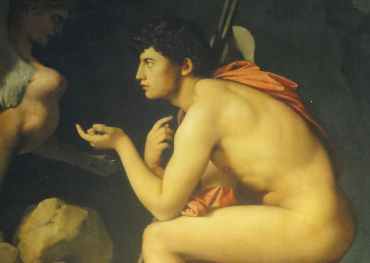Ingres Oedipeetle Sphinx 1808 musee du Louvre Paris. toile une