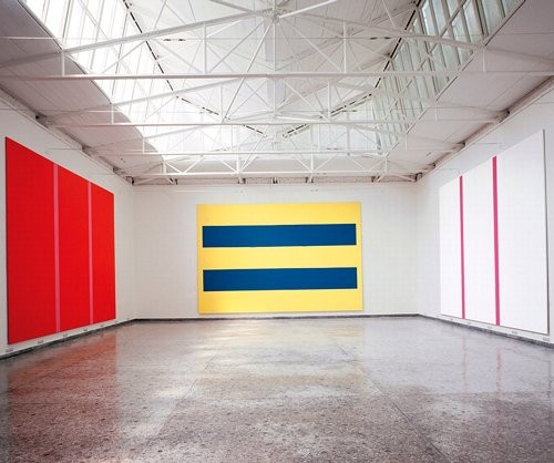 Olivier Mosset Vue d exposition Biennale de Venise Pavillon Suisse 1990