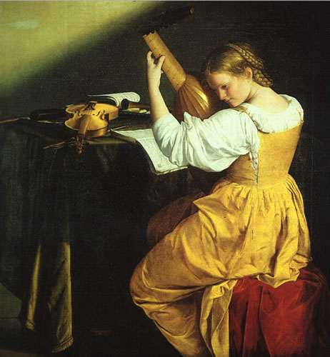 7- Orazio Gentileschi 1563-1647 La joueuse de luth. Vers 1626. Huile sur toile 144x130cm. Vaduz collection Prince de Lichtenstein