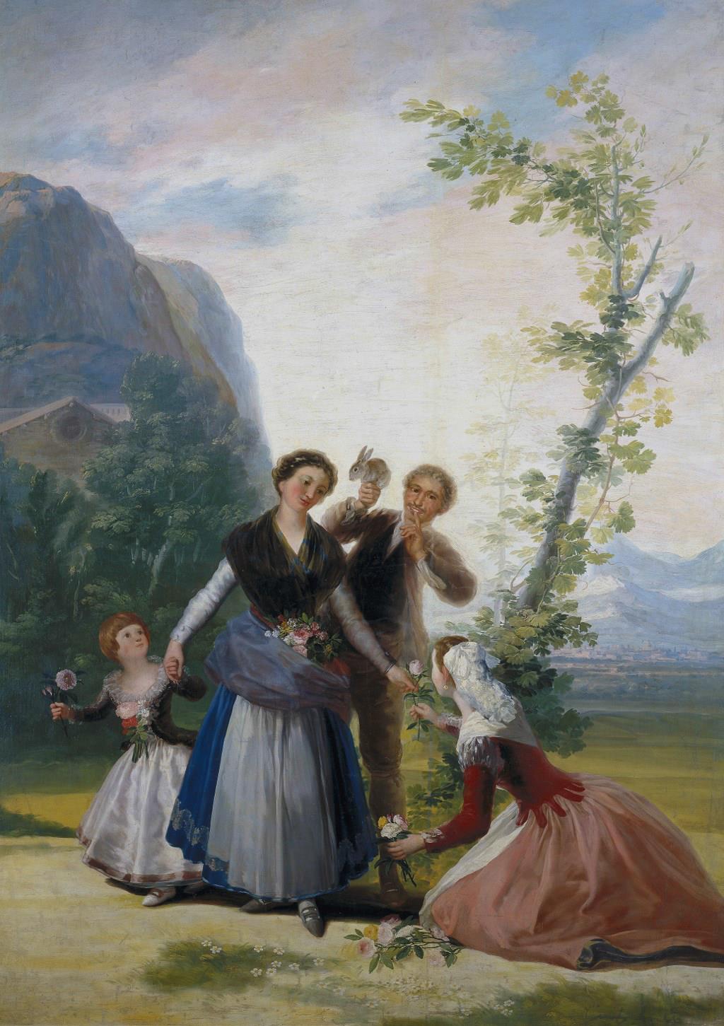 The Flower Girls or Spring peinture de Francisco de Goya