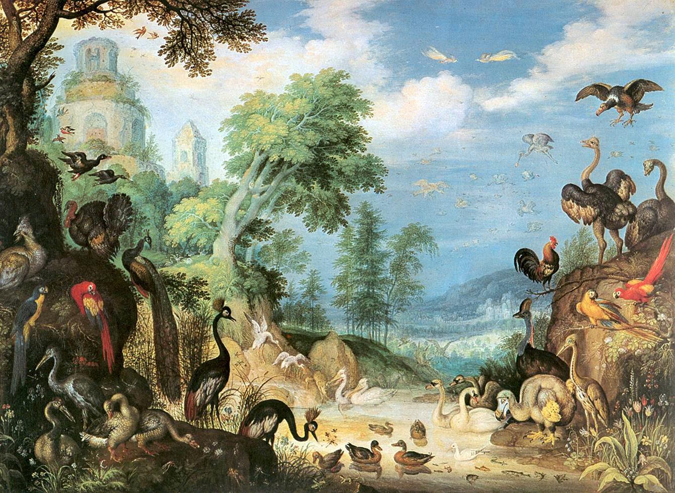 paysage avec oiseaux dormants Roelant Savery peinture a huile 57x42 cm Kunsthistorisches Museum Vienne Autriche 1628